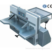 Microcomputer double worm wheel double guide paper cutting machine